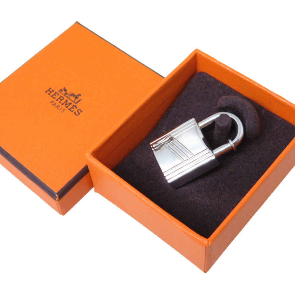 HERMES key ring metal Silver ANNEE ARBRE 1998 Sap Cadena Keychain Charm