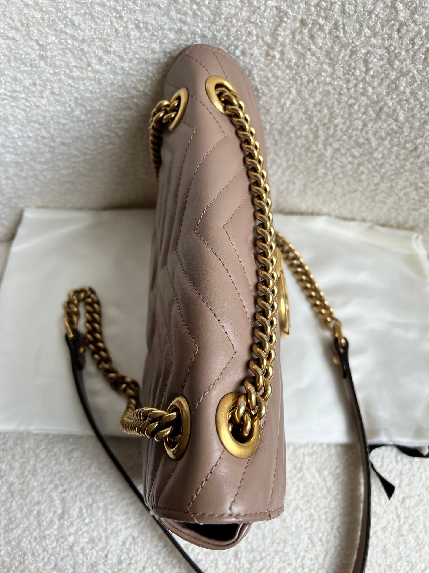 Gucci GG Dusty Pink Marmont Small Shoulder Bag (RRP £2070)