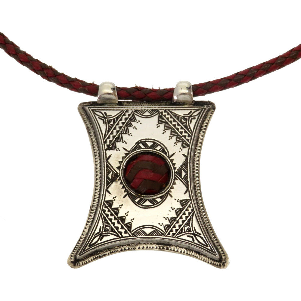 HERMES Necklace Silver Silver Touareg braided vintage