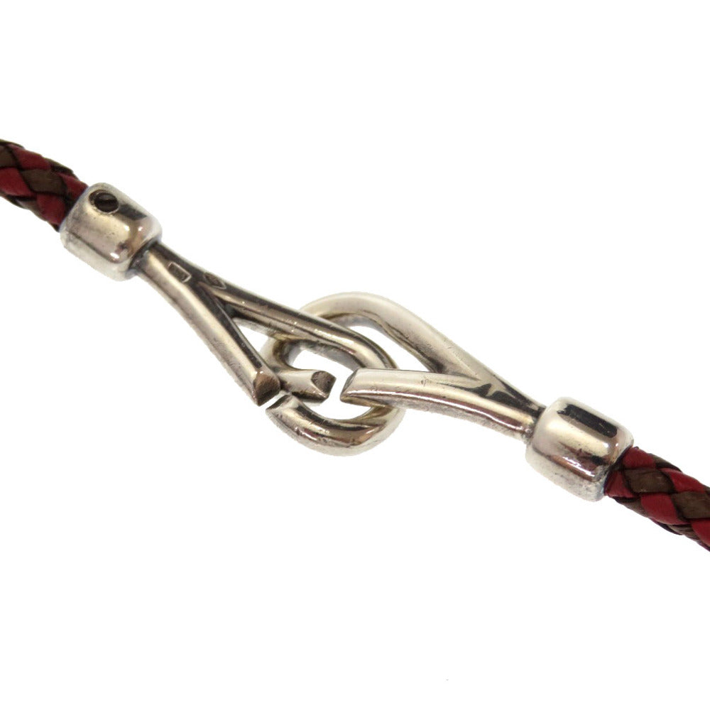 HERMES Necklace Silver Silver Touareg braided vintage