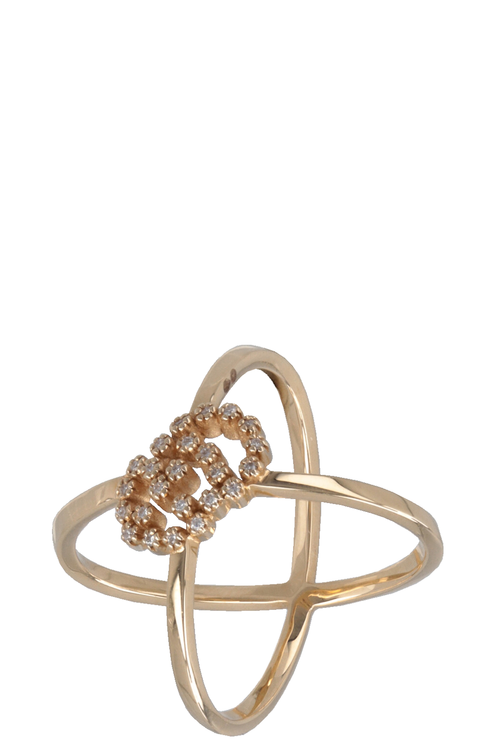 GUCCI Running GG Ring 18k Gold Diamonds