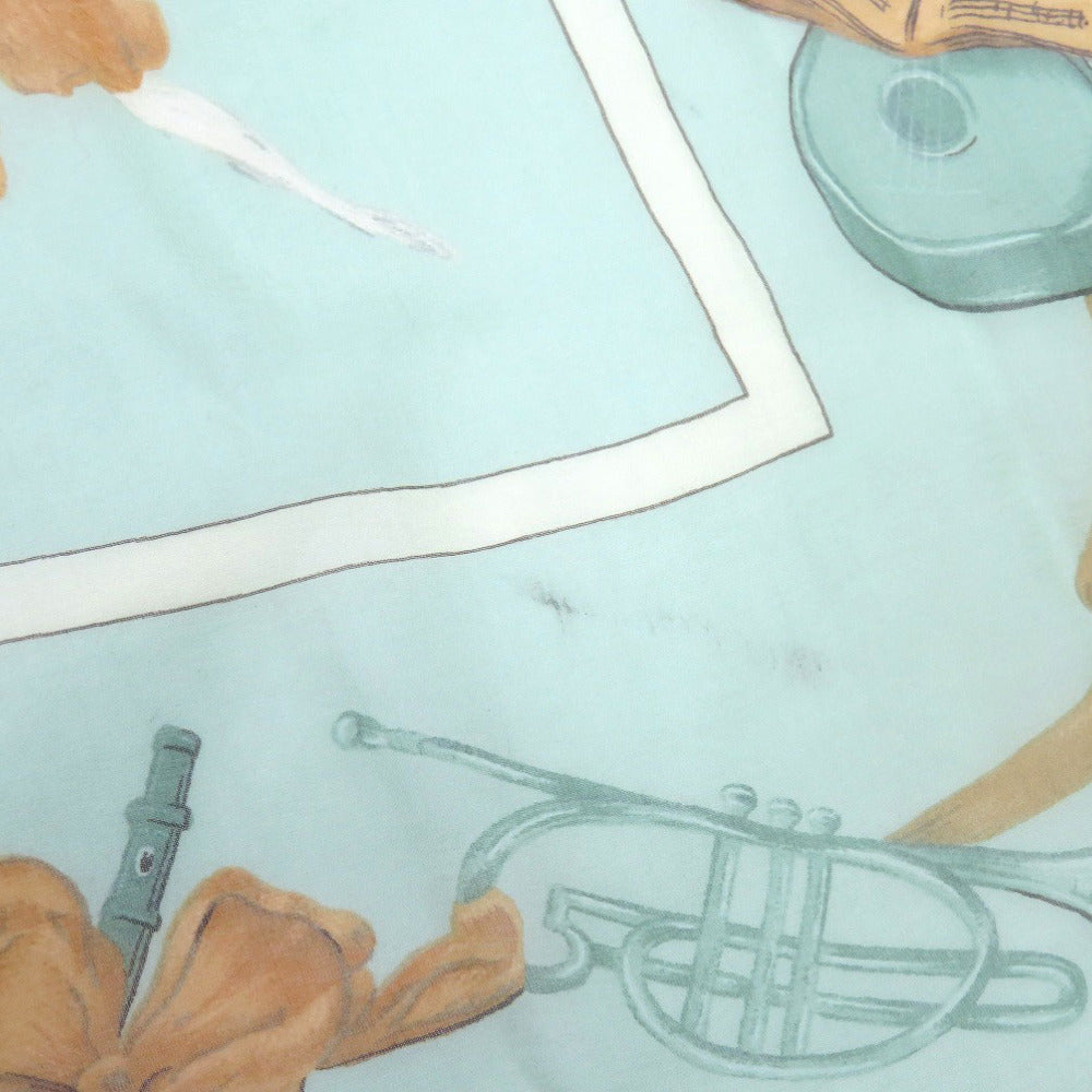 HERMES scarf silk Green Carre90 LA DANCE