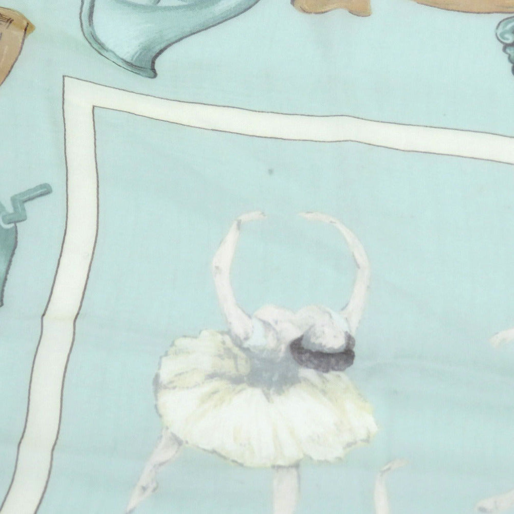 HERMES scarf silk Green Carre90 LA DANCE