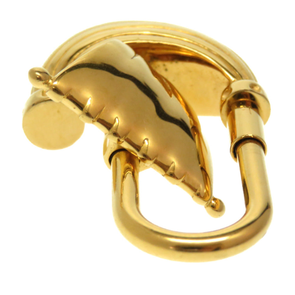 HERMES key ring metal gold Paris Air Paris Wind Sailing Ship Yacht Cadena Charm