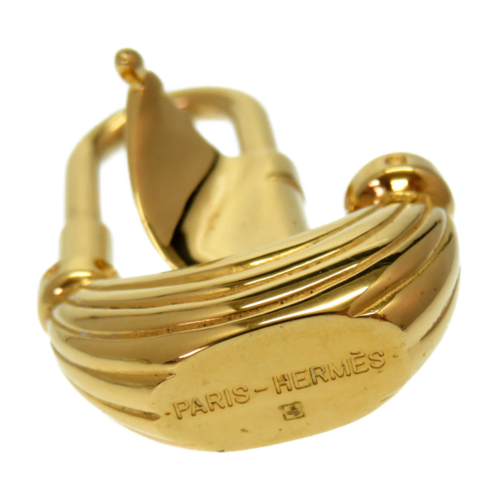 HERMES key ring metal gold Paris Air Paris Wind Sailing Ship Yacht Cadena Charm