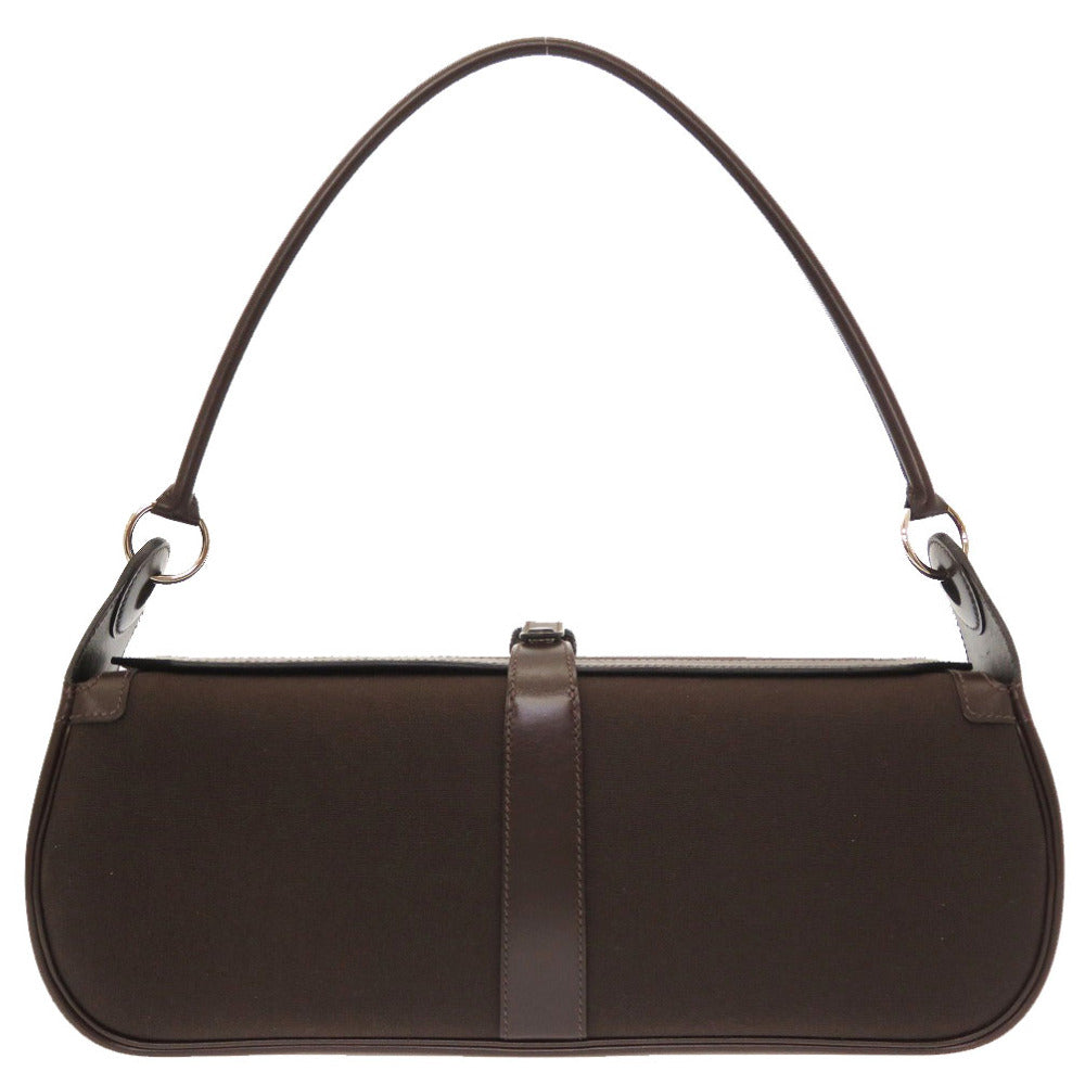 HERMES Shoulder Bag Towar Officier Brown rugby Women Used