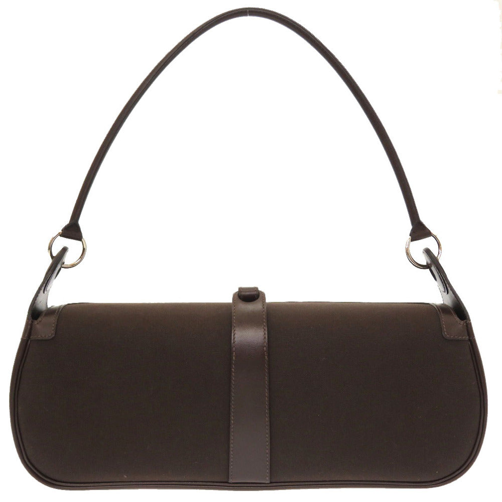 HERMES Shoulder Bag Towar Officier Brown rugby Women Used