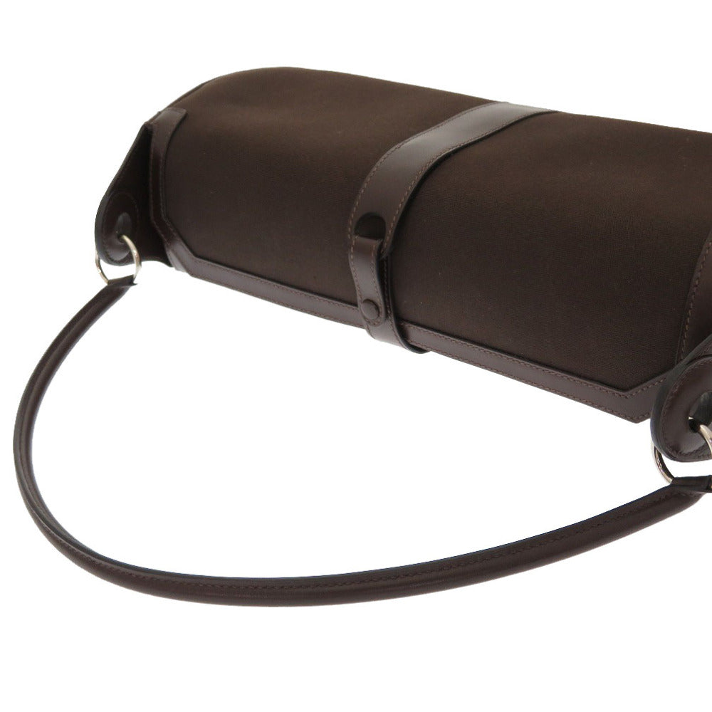 HERMES Shoulder Bag Towar Officier Brown rugby Women Used