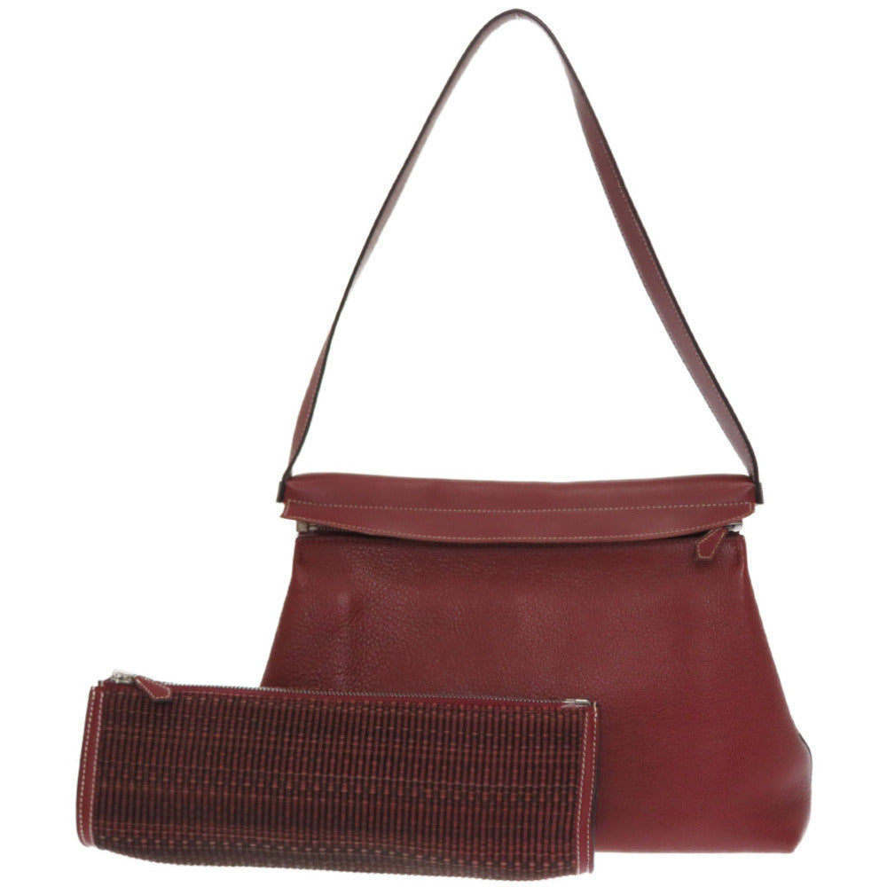 HERMES Shoulder Bag Buffle, Crinolan Rouge ash Yo bag Women Used