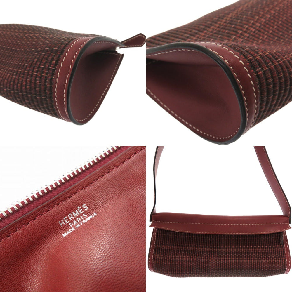 HERMES Shoulder Bag Buffle, Crinolan Rouge ash Yo bag Women Used