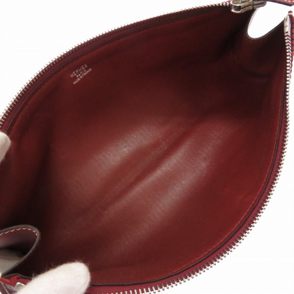 HERMES Shoulder Bag Buffle, Crinolan Rouge ash Yo bag Women Used
