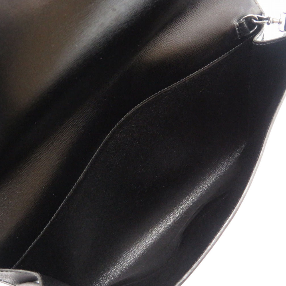 HERMES Clutch bag Box scarf black Kirius mens Used