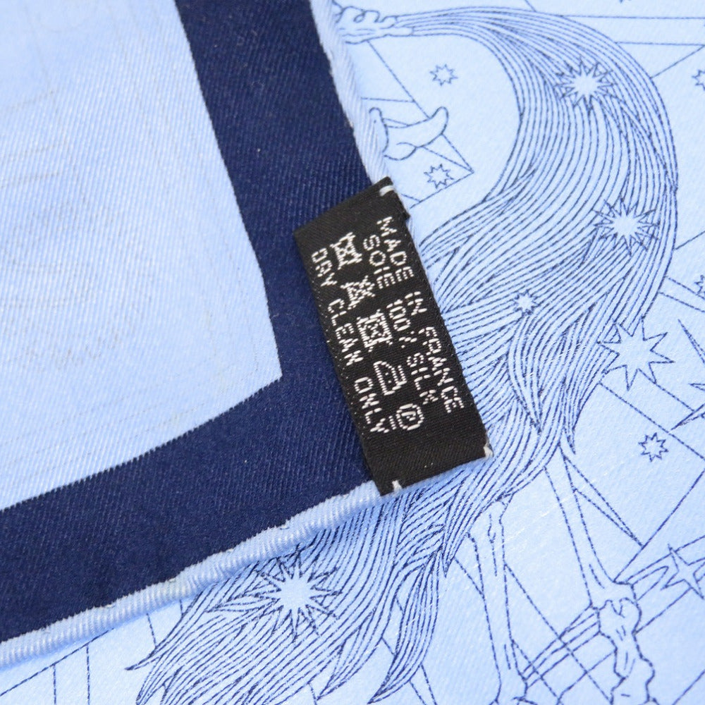HERMES scarf silk Marin Carre45 Petit boyfriend C'est La Fete Serafit