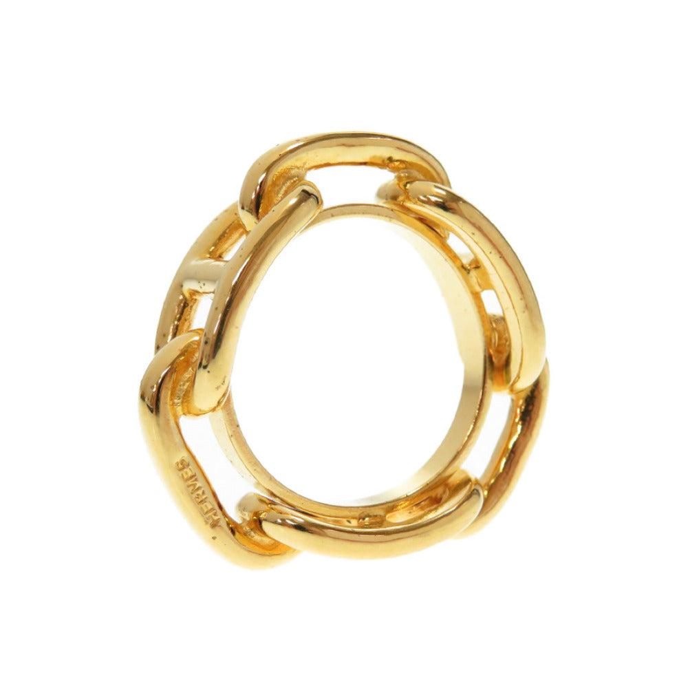 HERMES Scarf ring metal gold Chene Dunkle
