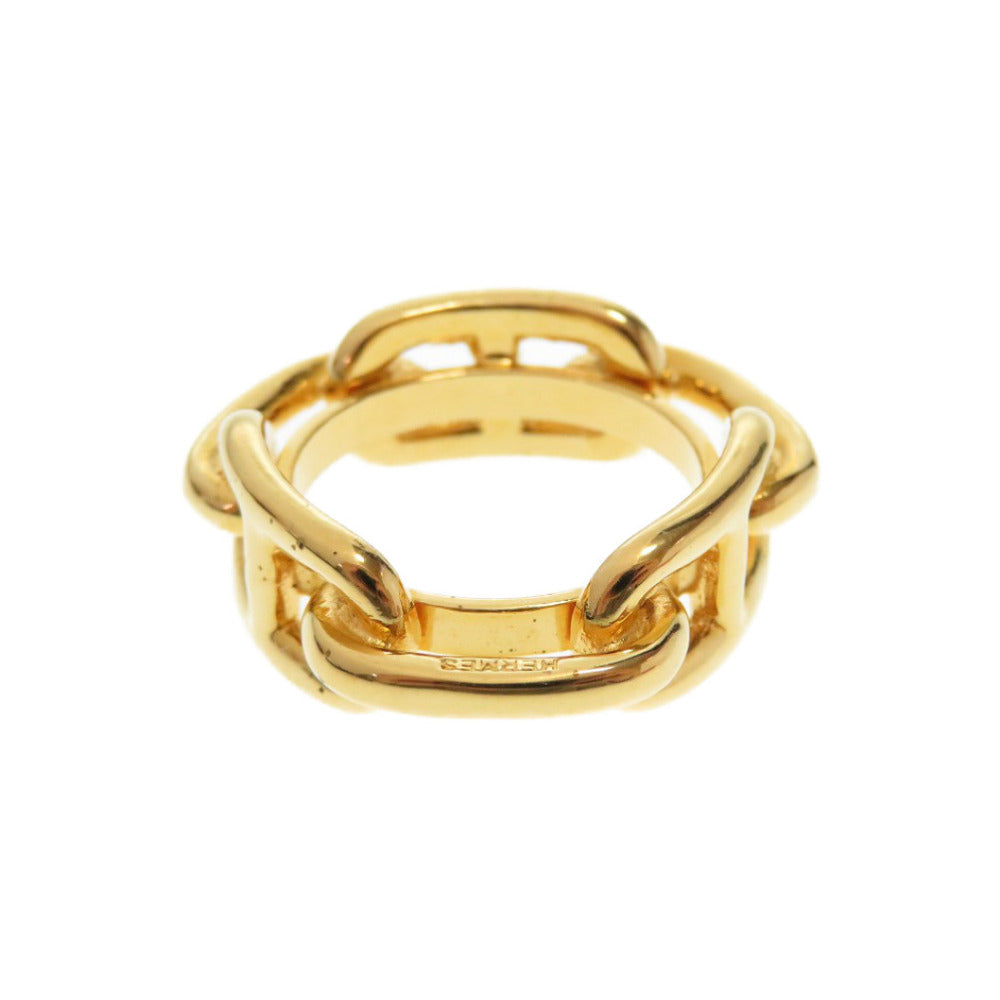 HERMES Scarf ring metal gold Chene Dunkle