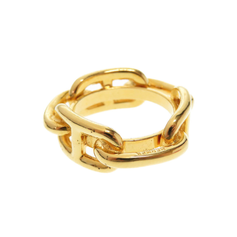 HERMES Scarf ring metal gold Chene Dunkle