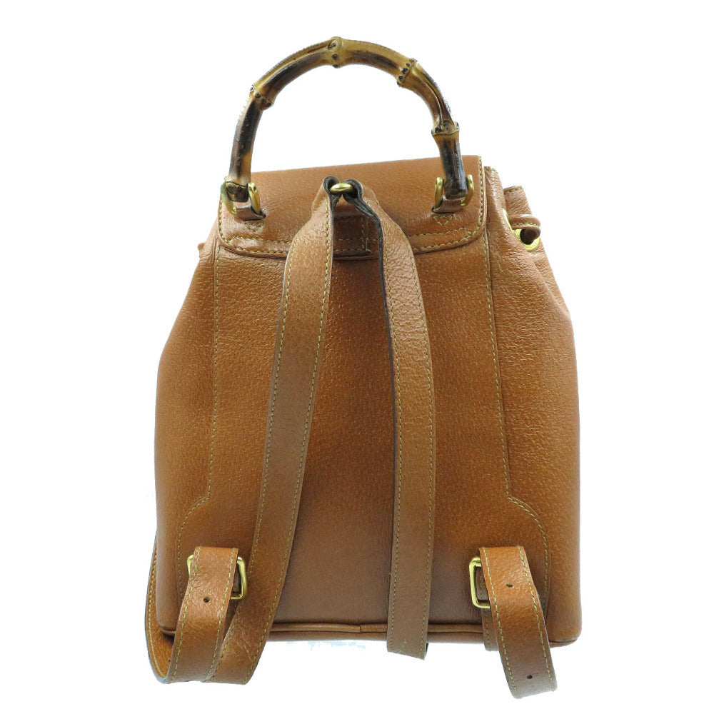 GUCCI Backpack 03 2265 0030 Leather, Bamboo Brown Bamboo