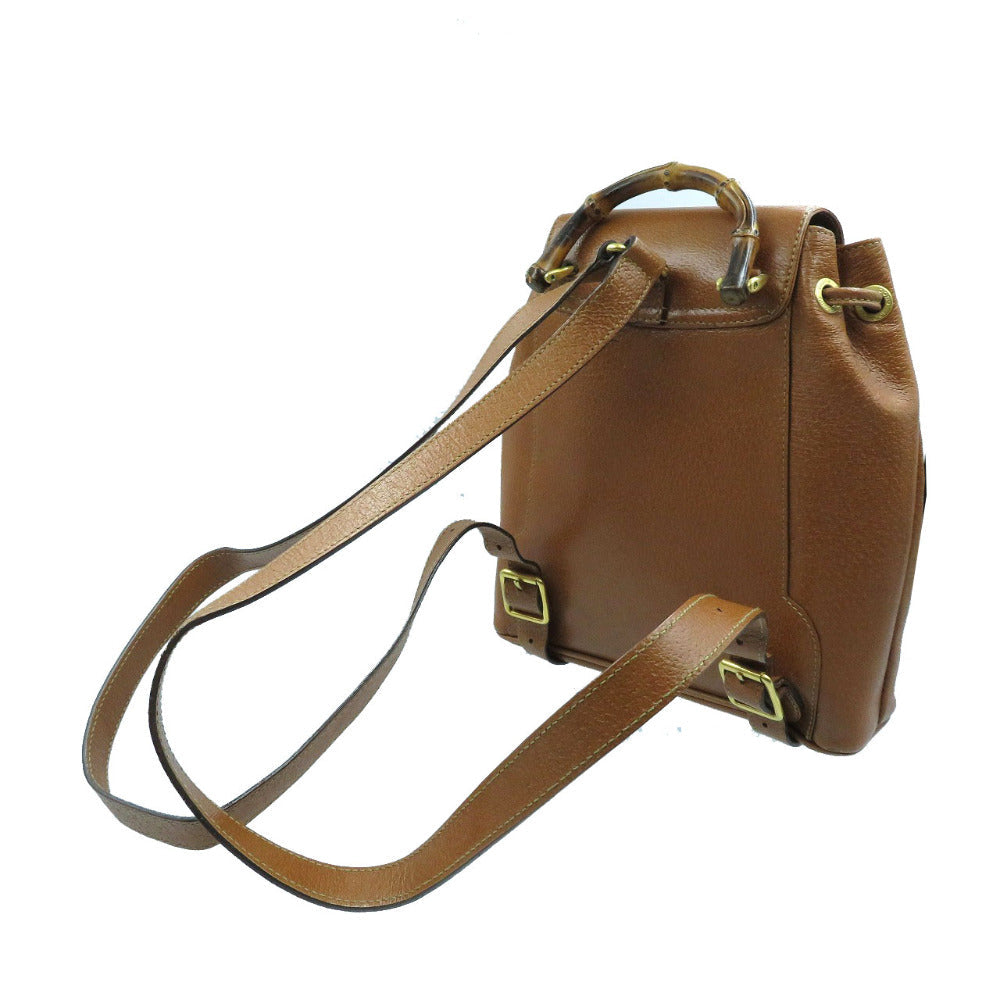 GUCCI Backpack 03 2265 0030 Leather, Bamboo Brown Bamboo