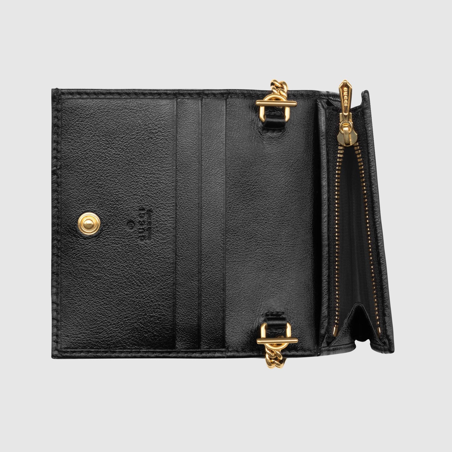 Gucci Rajah Chain  Case Wallet Black