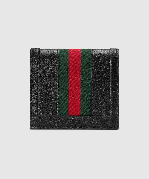 Gucci Ophidia Leather  Case Wallet Black
