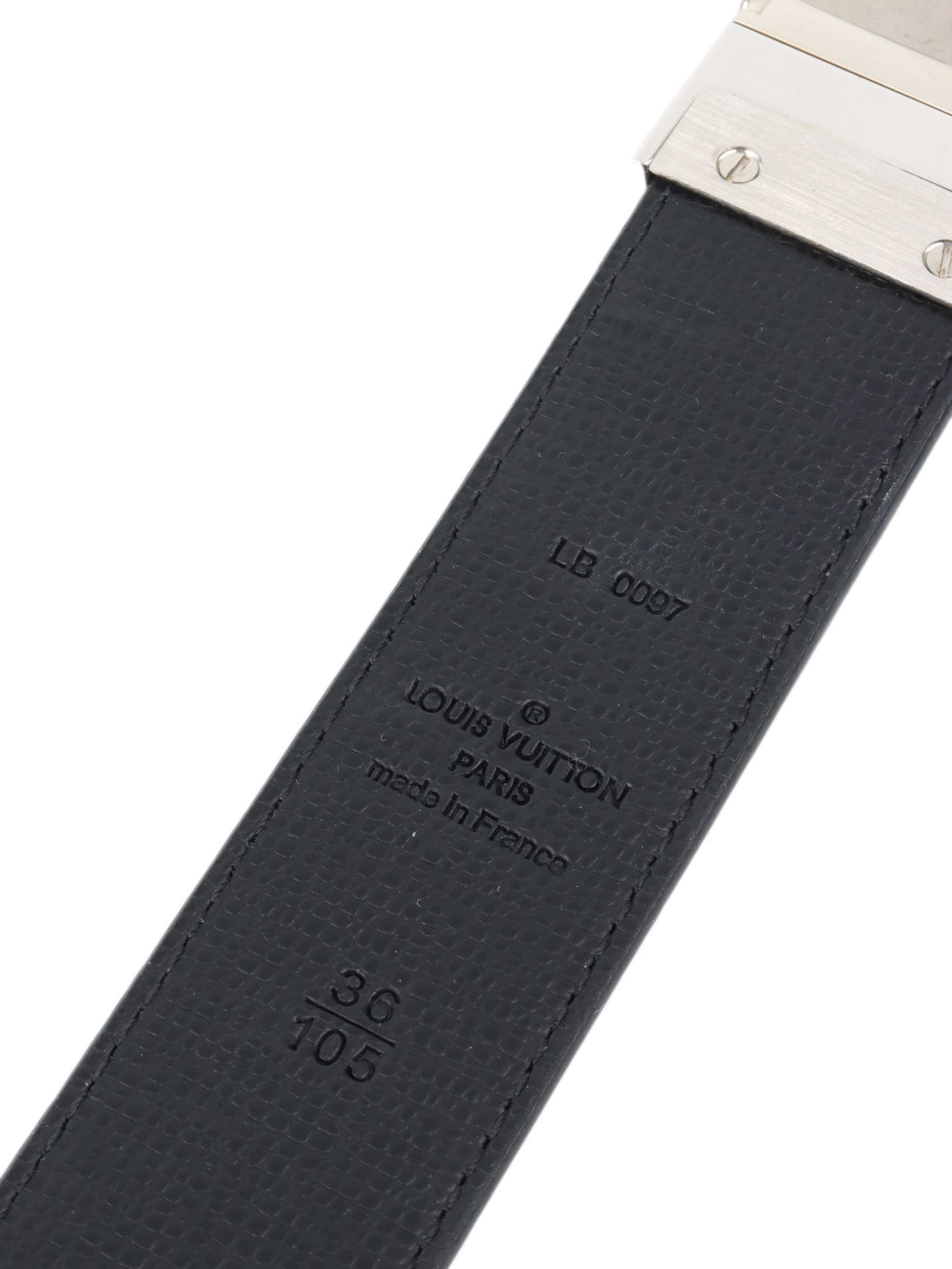 Louis Vuitton Damier Graphite Inventeur Belt.