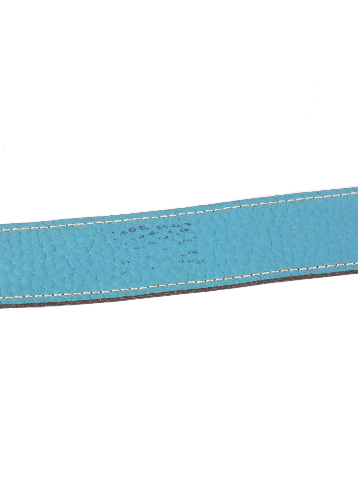 Hermes Bleu Jean/Noir Leather H Belt.