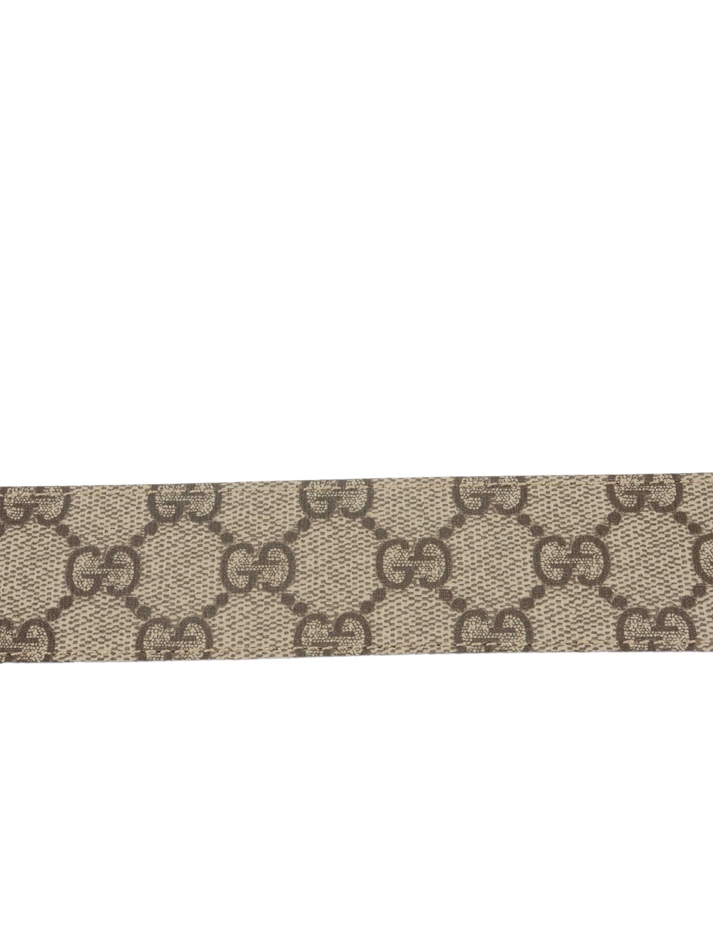 Gucci White GG Buckle Wide Belt.