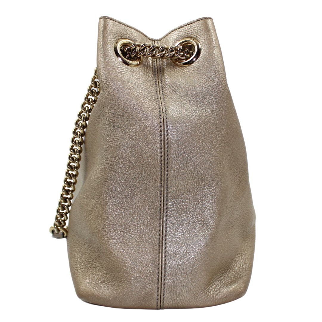 Gucci Pebbled Calfskin Medium Soho Chain Shoulder Bag