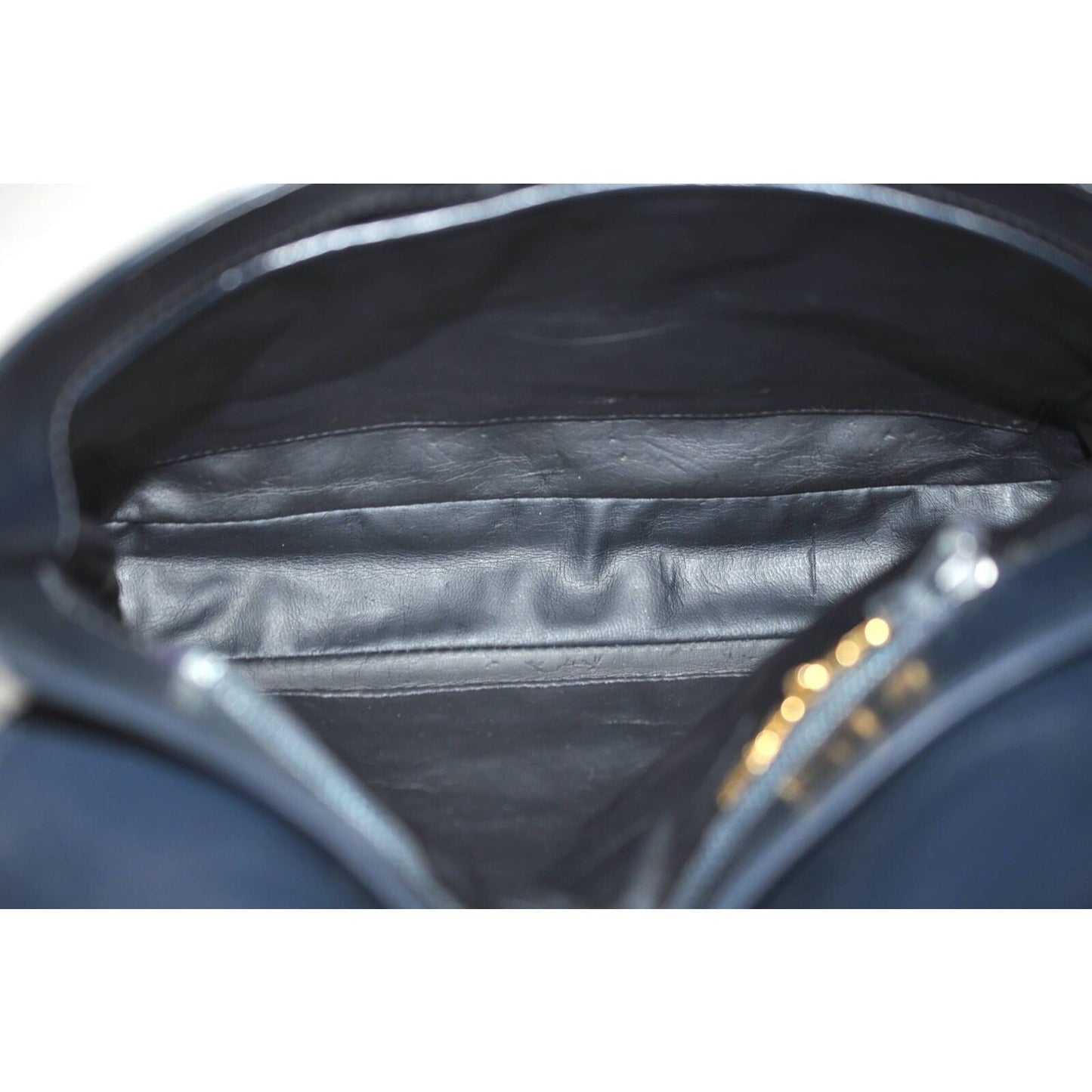 Gucci navy leather early Jackie shoulder bag with gold GG clasp