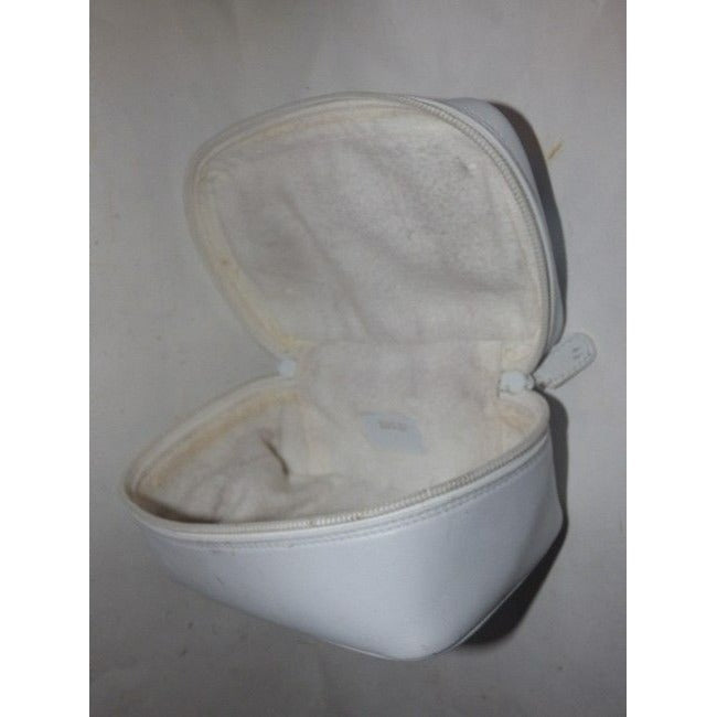 Gucci Vintage White Leather Zip Top Satchel