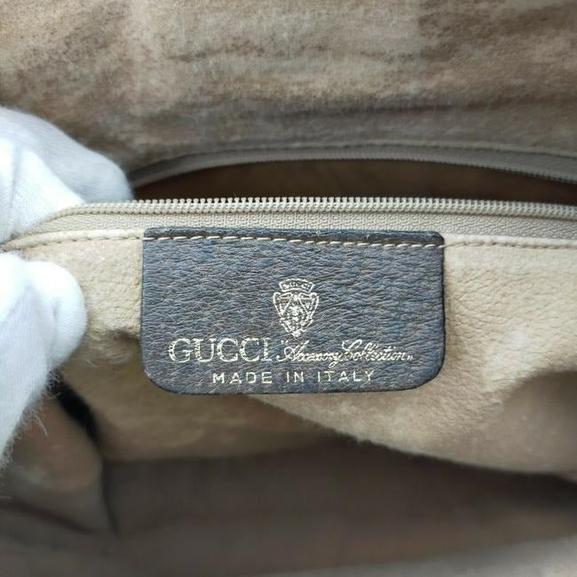 Gucci Boston Bag Guccissima Print And Brown W Red Green Leather Coated Canvas Satchel