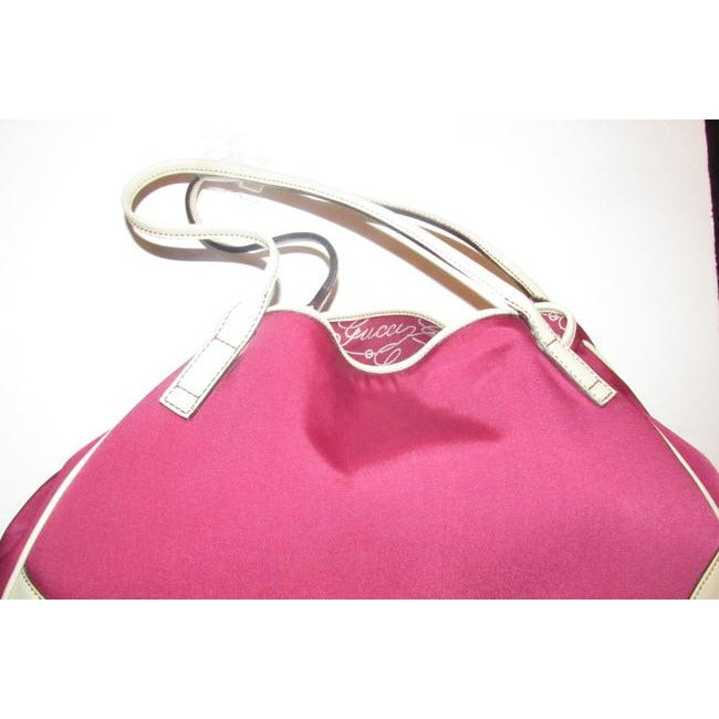 Gucci Bag And Boulevard Tote With Logo On Front Bubblegum Pink Canvas Leather Tote