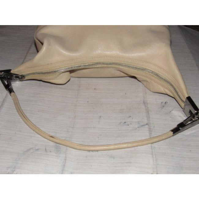 Gucci Shoulder Supple Style Cream Leather Hobo Bag