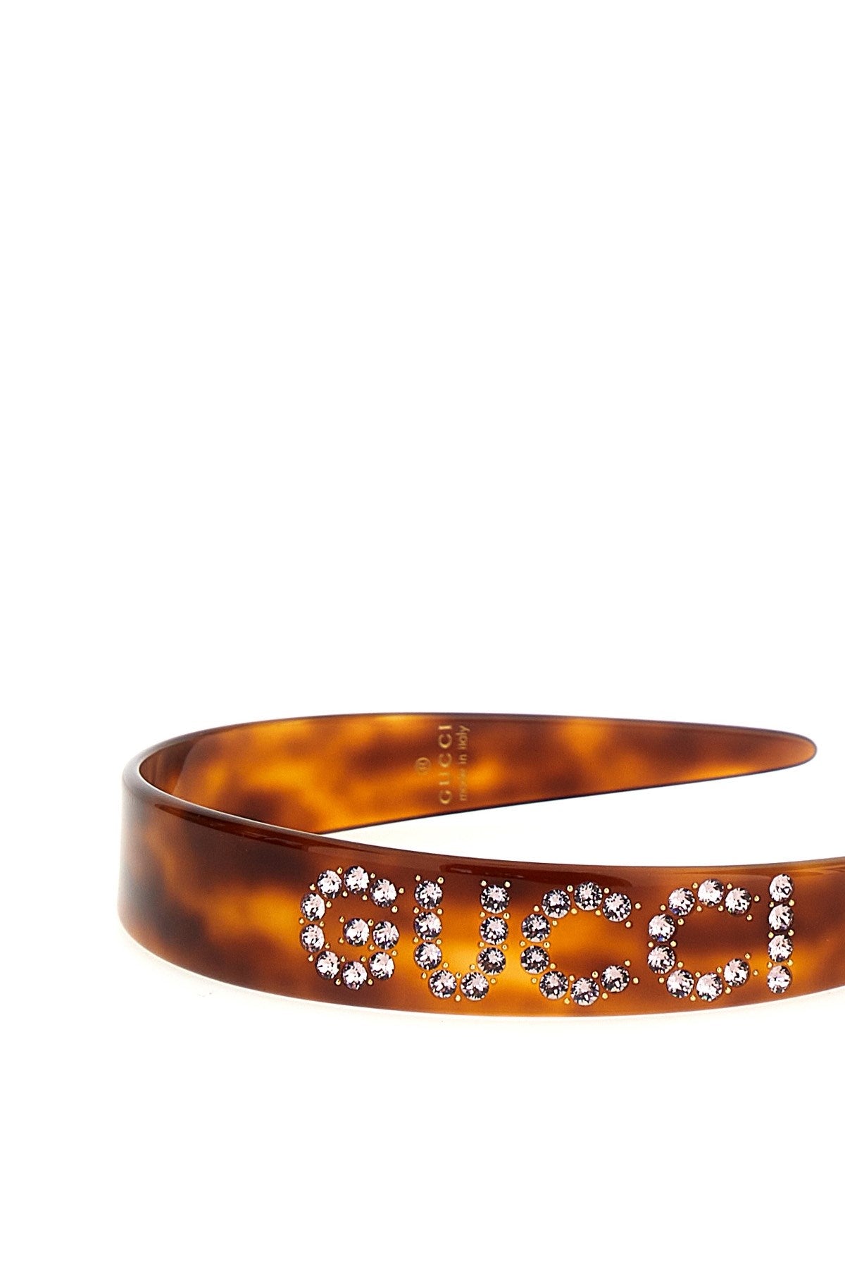 Gucci Women Rhinestone Logo Headband