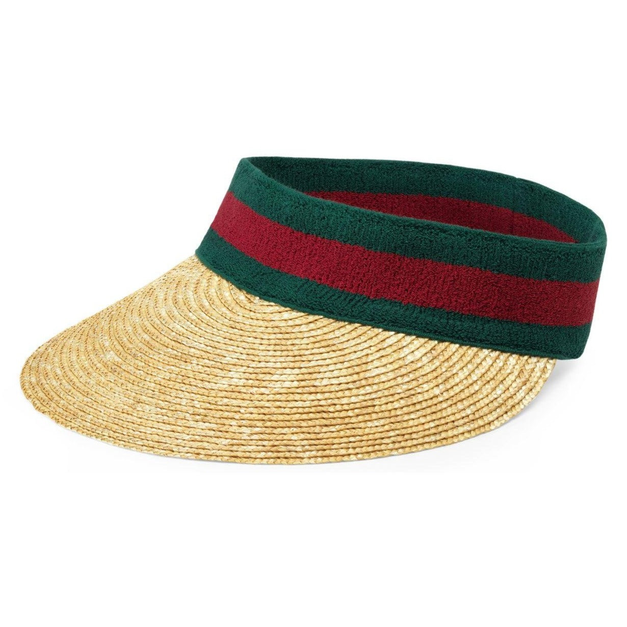 Gucci Raffia Visor with Webbing