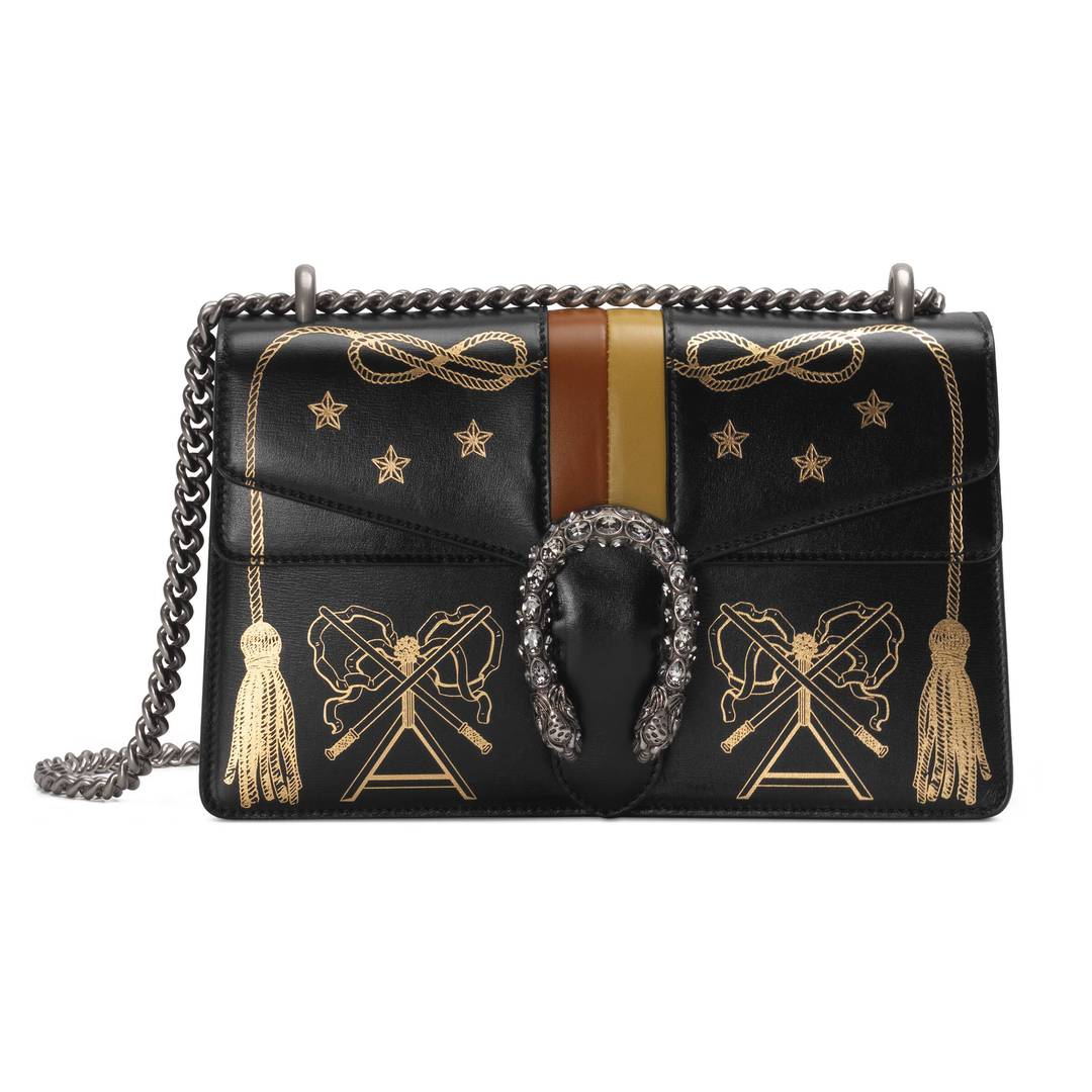 Gucci Small Dionysus Shoulder Bag in Black