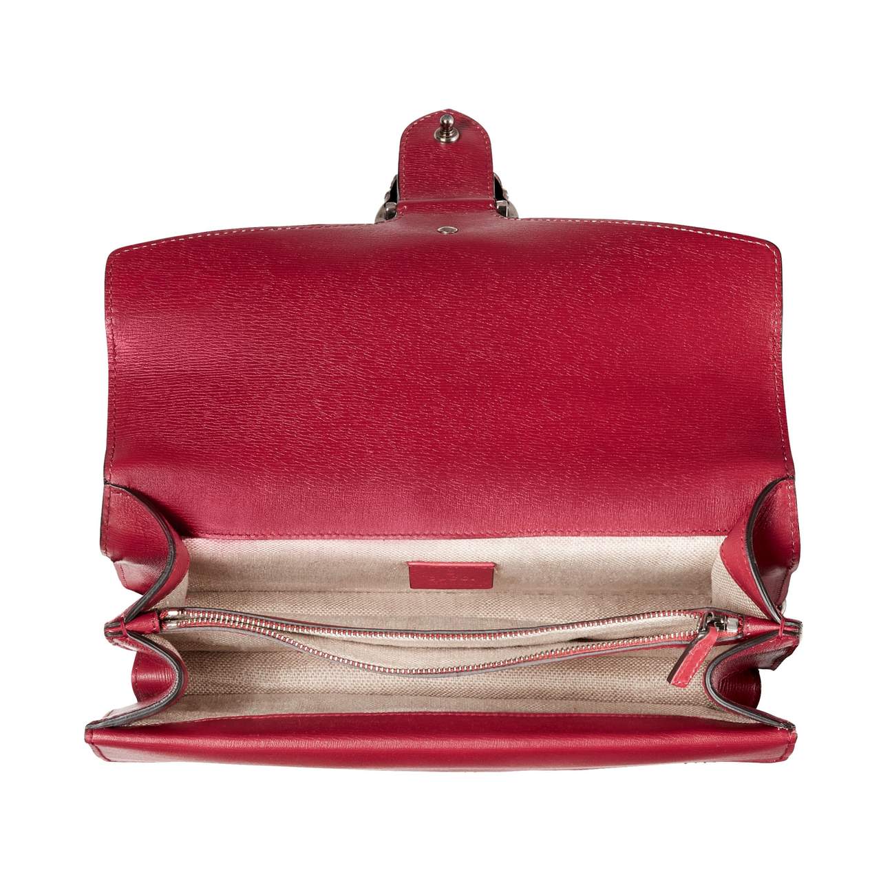 Gucci Large Dionysus Blooms Leather Shoulder Bag in Red