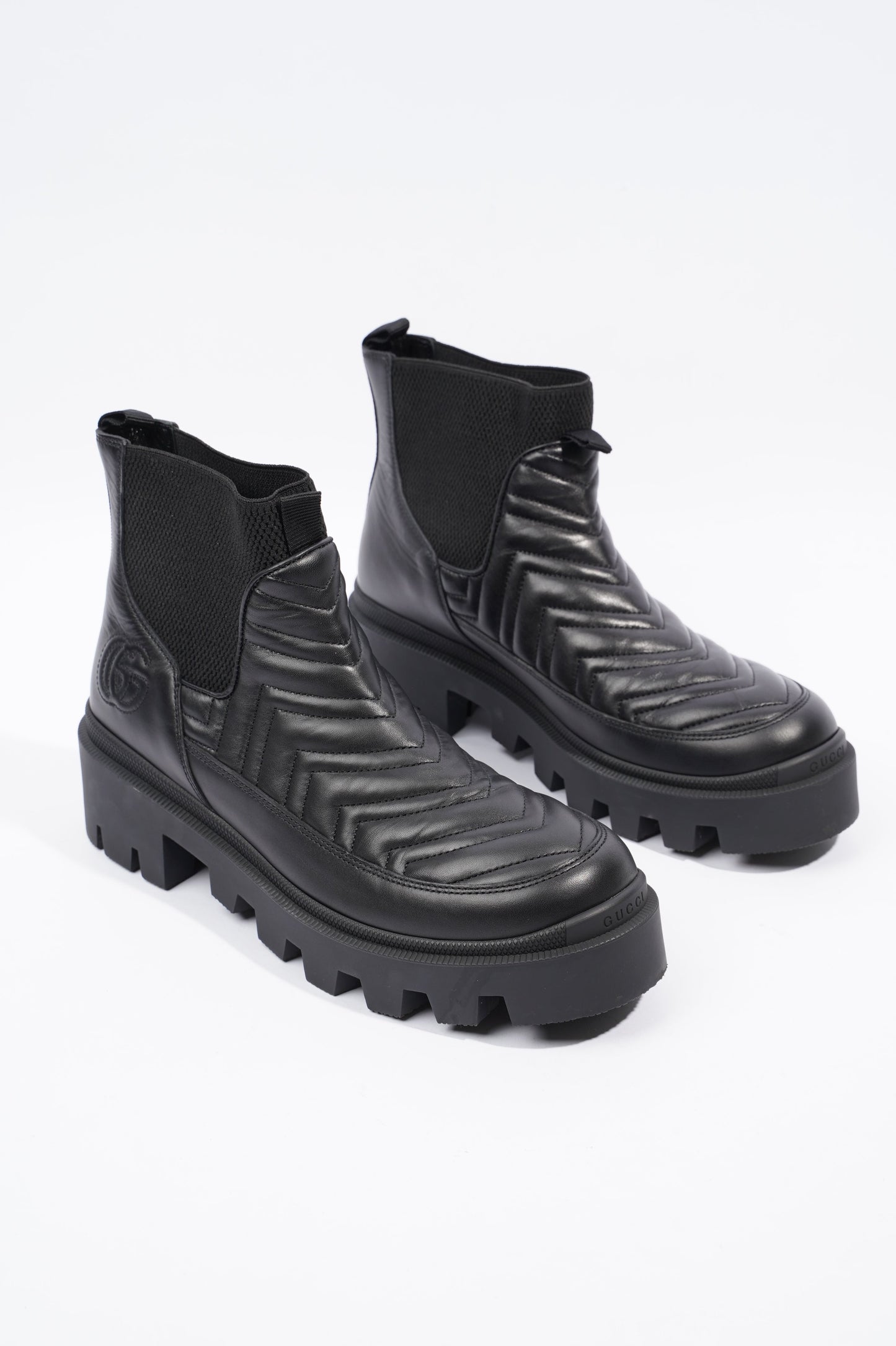 Gucci Nappa Matelasse Frances Black Leather EU 40 UK 7