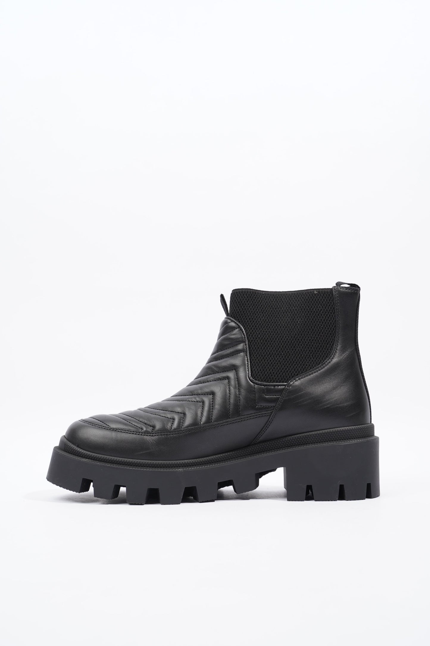 Gucci Nappa Matelasse Frances Black Leather EU 40 UK 7