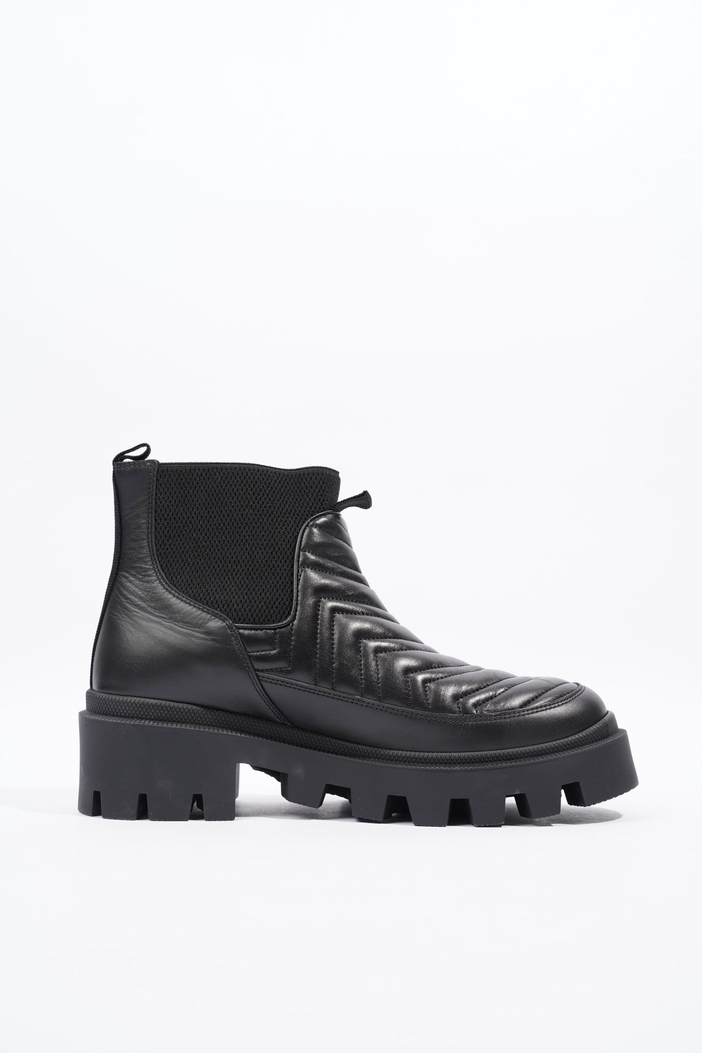 Gucci Nappa Matelasse Frances Black Leather EU 40 UK 7
