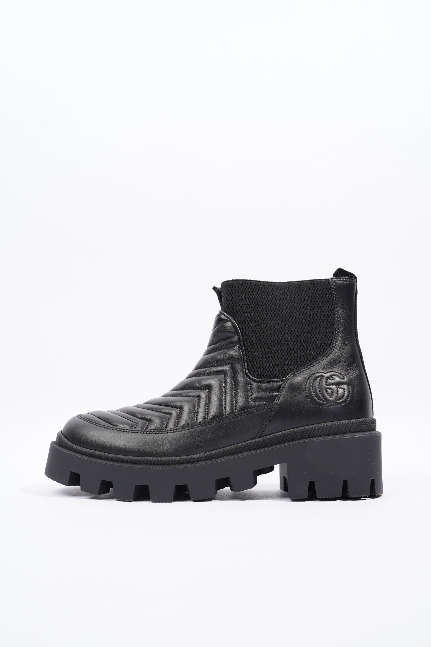 Gucci Nappa Matelasse Frances Black Leather EU 40 UK 7