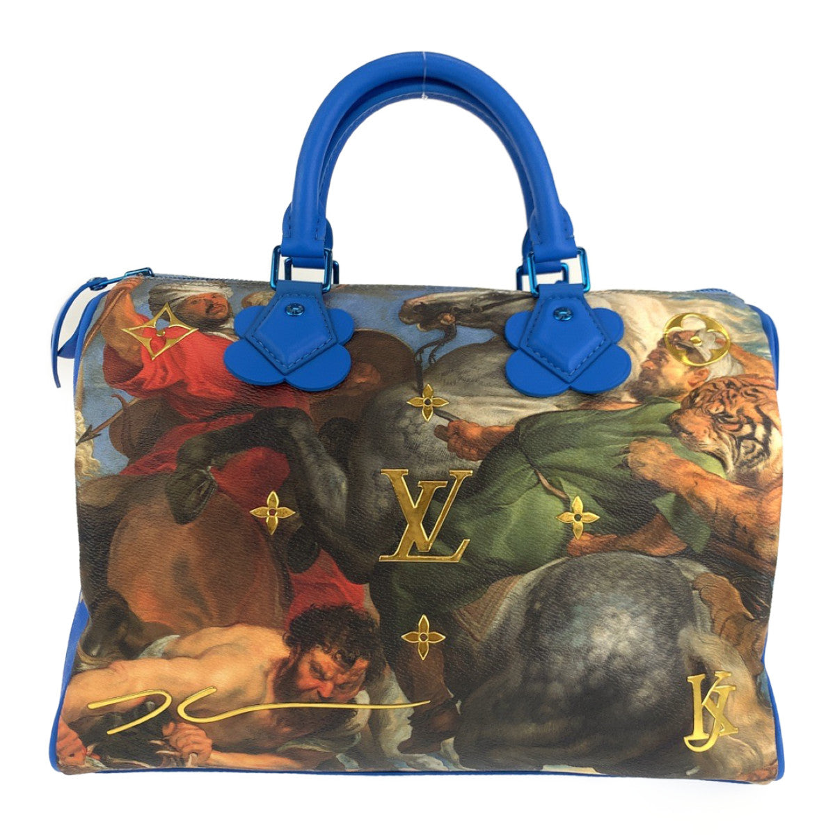 LOUIS VUITTON Boston Duffel bag PVC Blue blue Masters collection Speedy 30 Rubens Jeff Koons