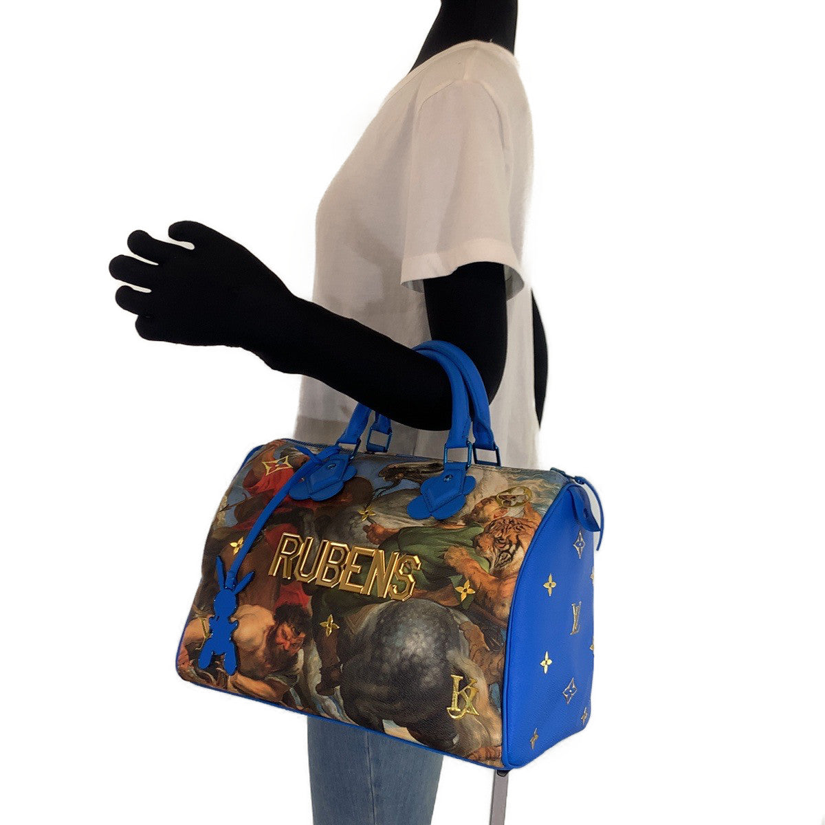 LOUIS VUITTON Boston Duffel bag PVC Blue blue Masters collection Speedy 30 Rubens Jeff Koons