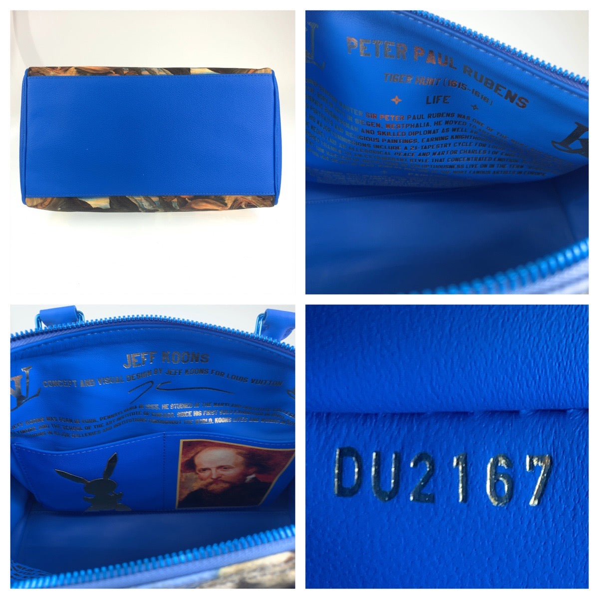 LOUIS VUITTON Boston Duffel bag PVC Blue blue Masters collection Speedy 30 Rubens Jeff Koons