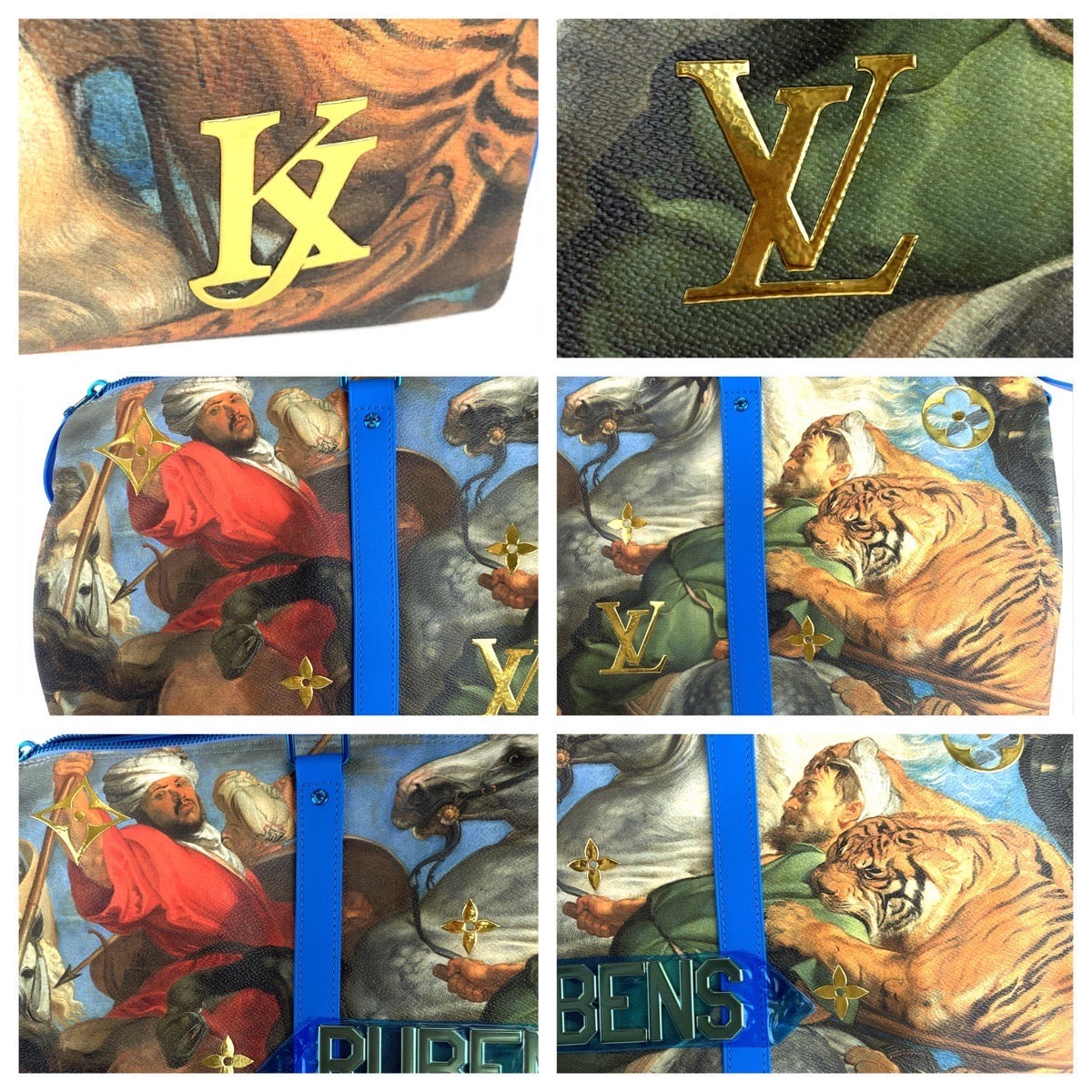 LOUIS VUITTON Boston Duffel bag M43344 PVC multicolor Masters Collection Jeff Koons Rubens Keepall  bandouliere50