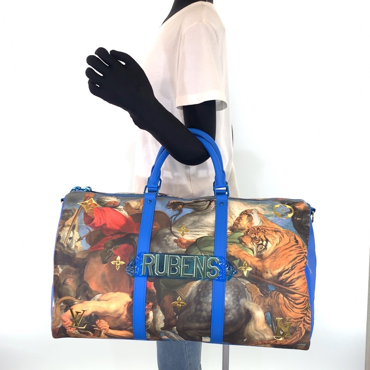 LOUIS VUITTON Boston Duffel bag M43344 PVC multicolor Masters Collection Jeff Koons Rubens Keepall  bandouliere50