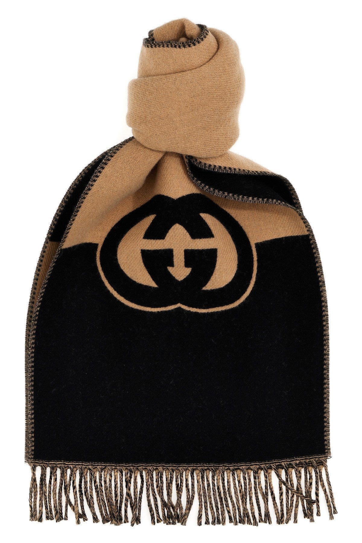 Gucci Men Incrocio Gg Scarf