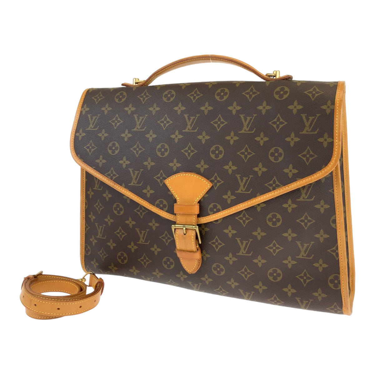 LOUIS VUITTON Business bag M51120 PVC Brown Business Bag 2way Crossbody Shoulder Bag Unisex Monogram Beverly MM mens Used