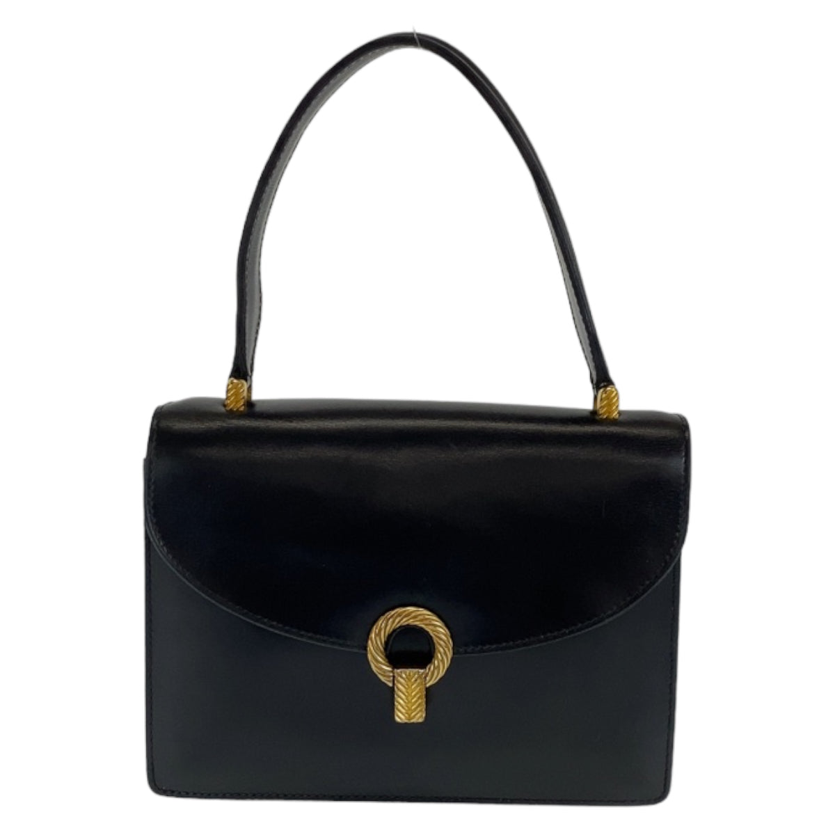 GUCCI Handbag leather Black GoldMetal Handbag Shoulder Bag Old Gucci accordion Women Used