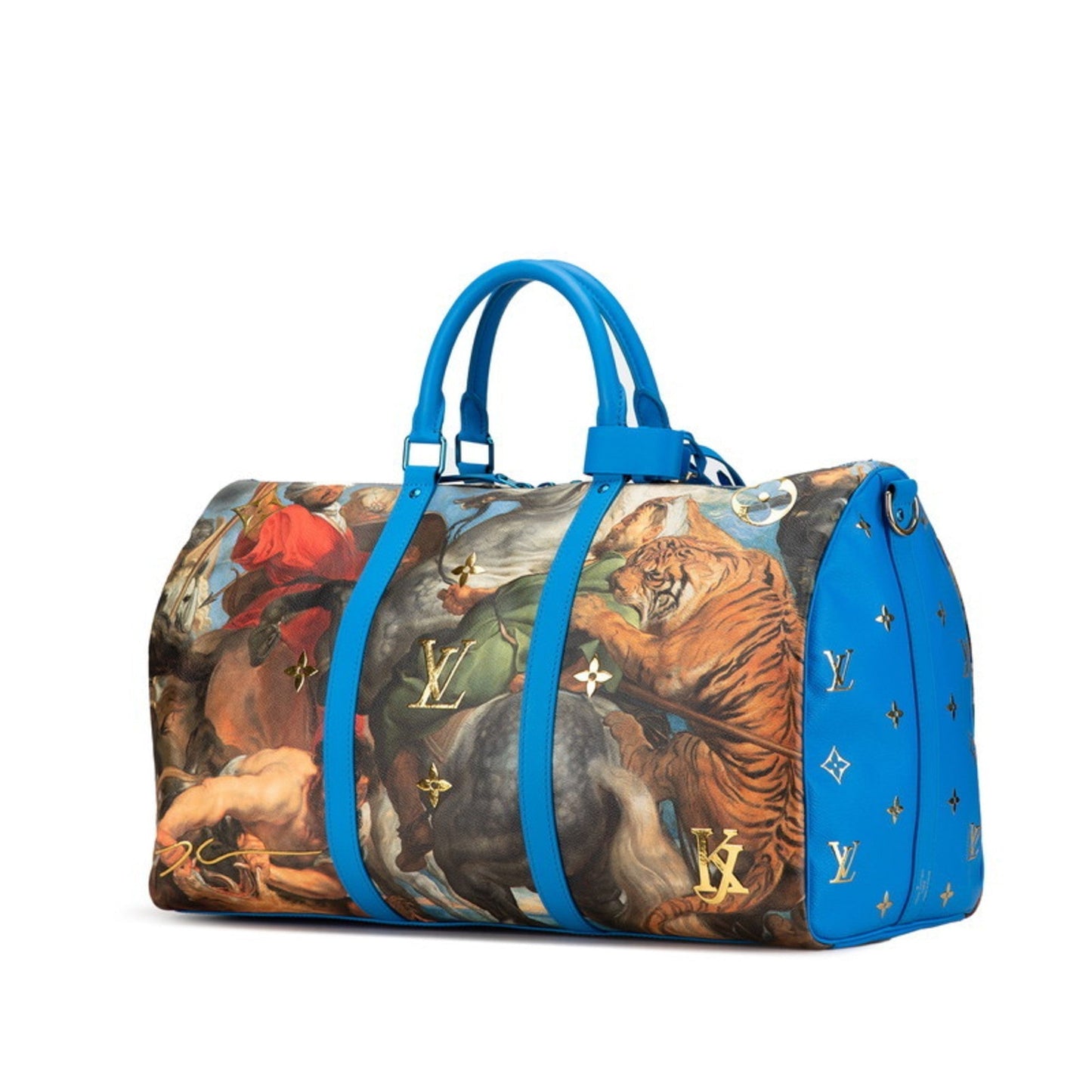 Louis Vuitton blue  Pvc Leather Boston Bag Shoulder Bag